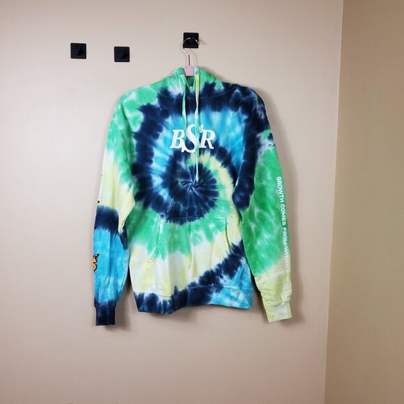 Samii Ryan BSR Logo Blue Tie-Dye Butterfly Hoodie Size M - Picture 1 of 10